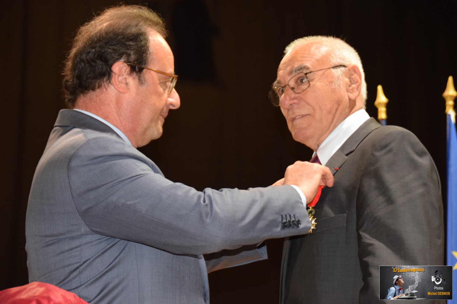 Florensac - FLORENSAC - Un président à la campagne pour remettre la légion d'honneur à Michel GAUDY