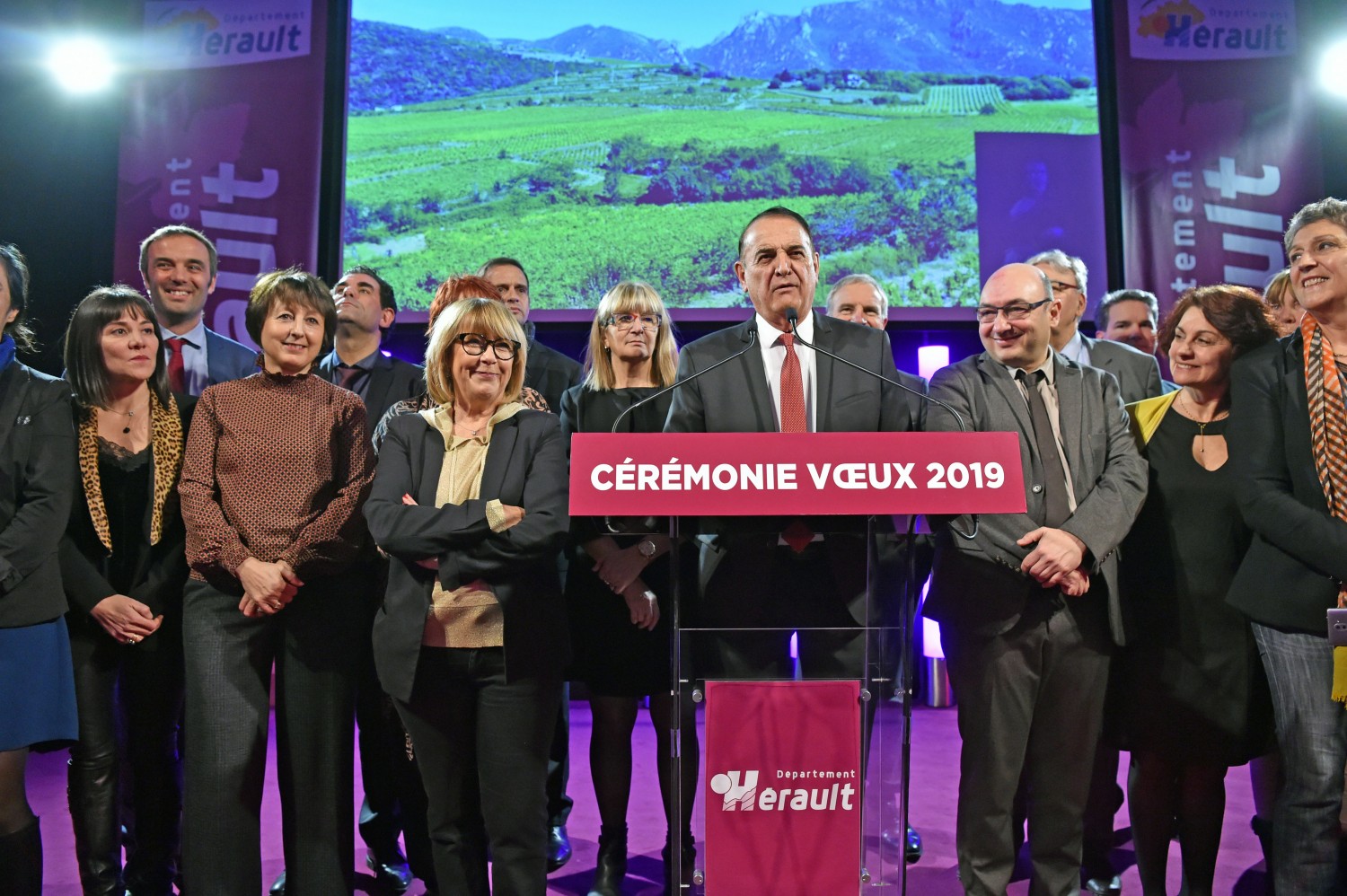 Hérault - HERAULT ( 34 ) Cérémonie des vœux 2019 Discours de Kléber MESQUIDA, -Président du Département de l’Hérault