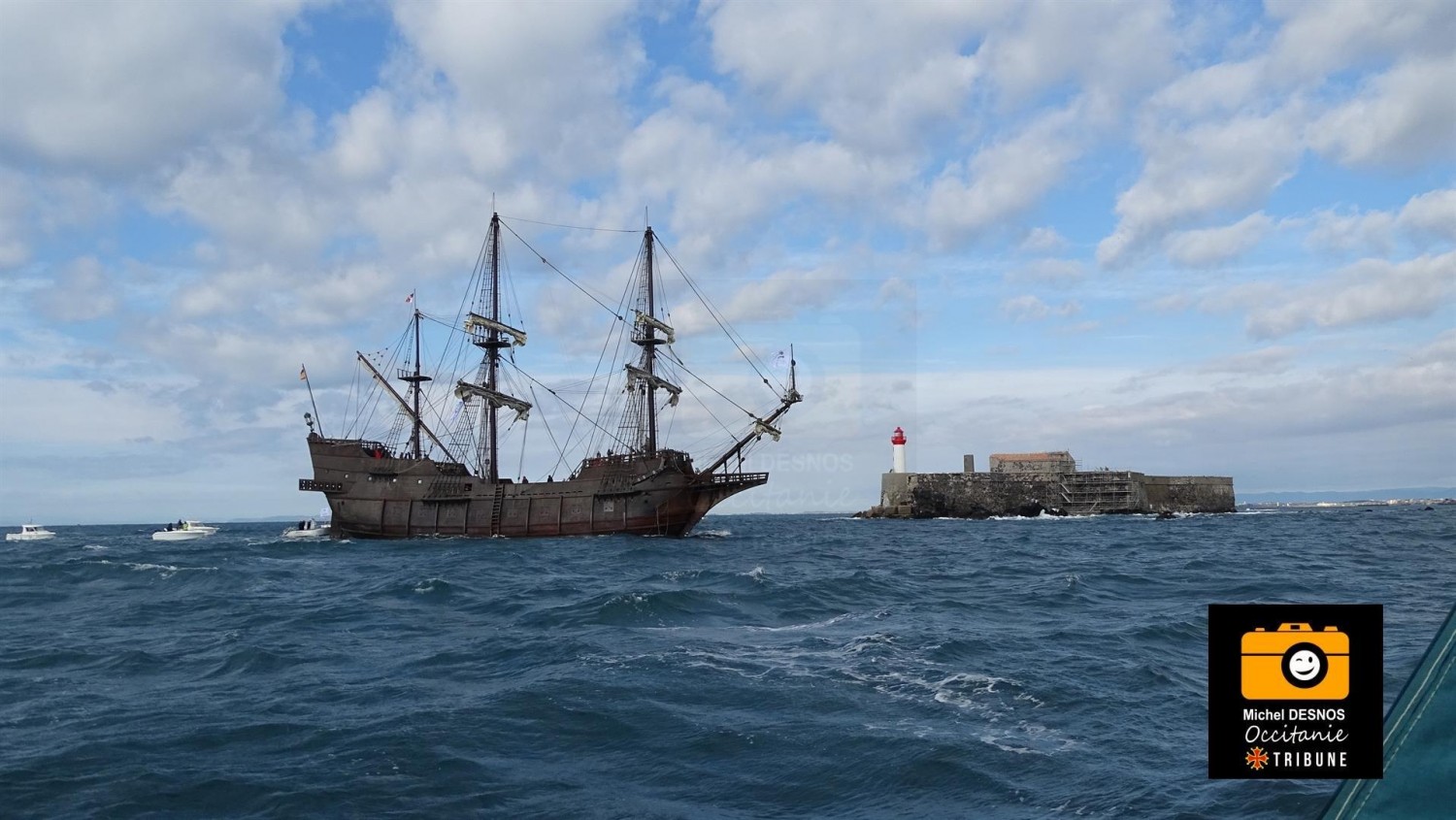 Cap d'Agde - CAP D AGDE - VIDEO - L'arrivée matinale de El Galeon ANDALUCIA - Premières photos par Michel DESNOS