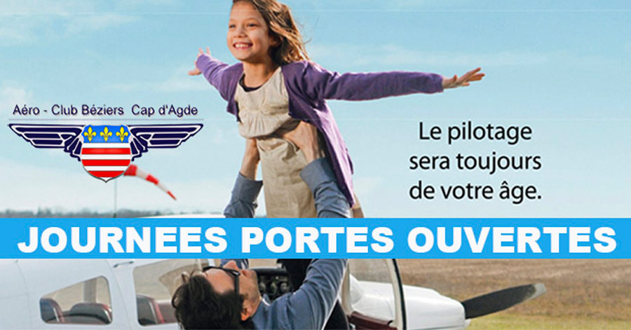 Portiragnes - CAP D'AGDE - BEZIERS - PORTIRAGNES - Journées portes ouvertes de l' aéro-club les 11 et 12 Mai