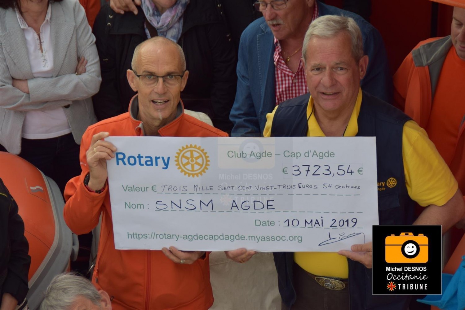 Cap d'Agde - CAP D'AGDE - Le Rotary Club Agde Cap d Agde a participé à l équipement du personnel de la S N S 211