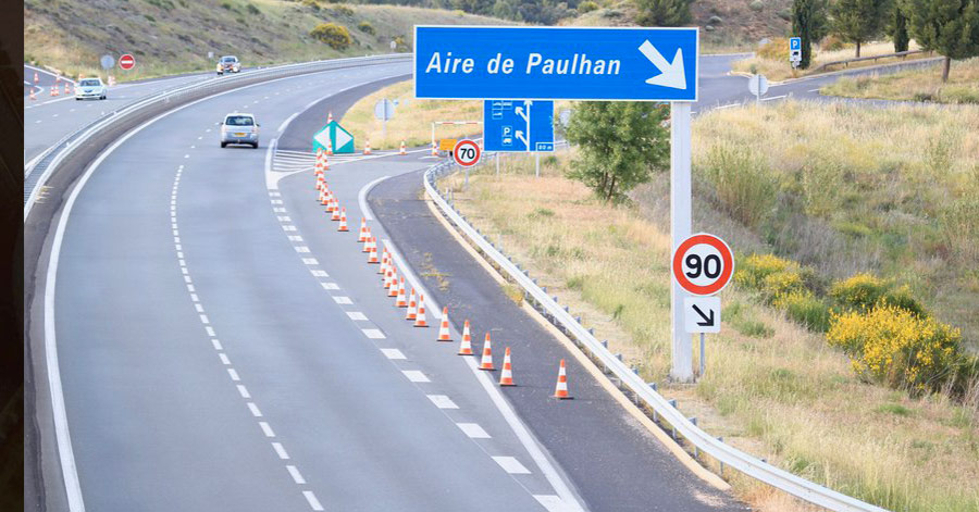 Hérault - Réouverture des aires de Paulhan, Hérault (34).