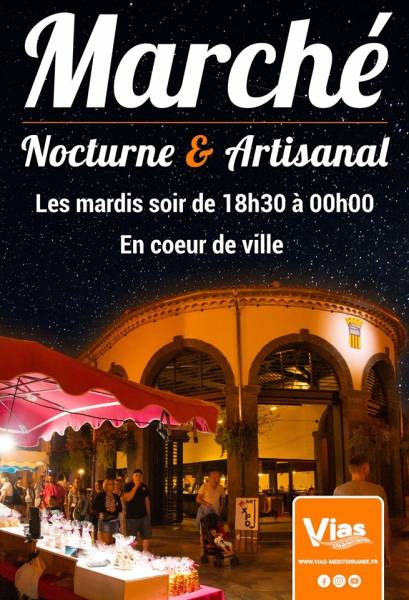 Vias - Marché nocturne et artisanal c'est tous les mardis soir...