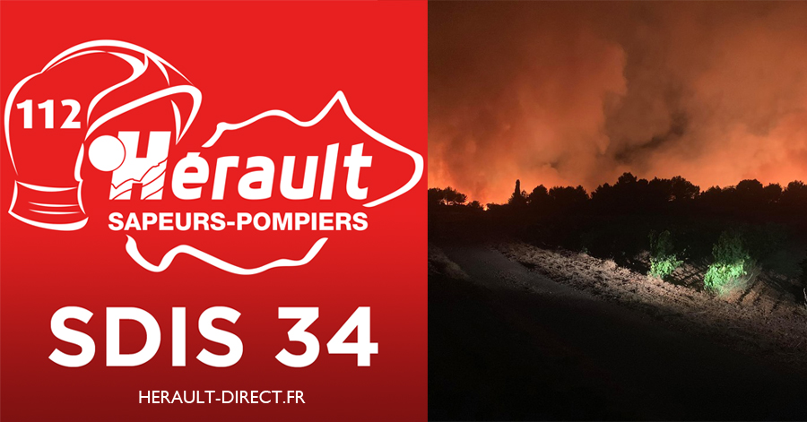 Hérault - Retour en images sur le combat de cette nuit des pompiers