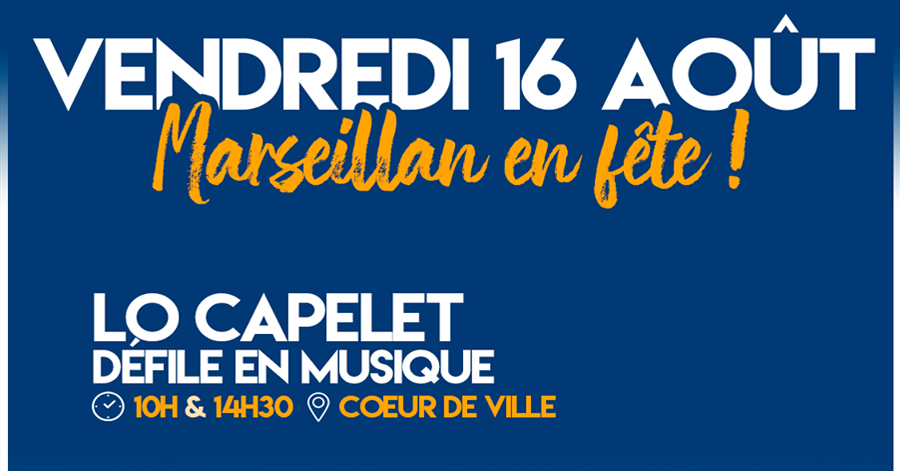 Marseillan - Programme de fêtes et concert du 16 août 2019