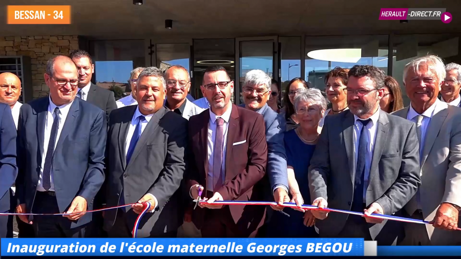 Hérault - Inauguration de l'Ecole maternelle Georges BEGOU à Bessan