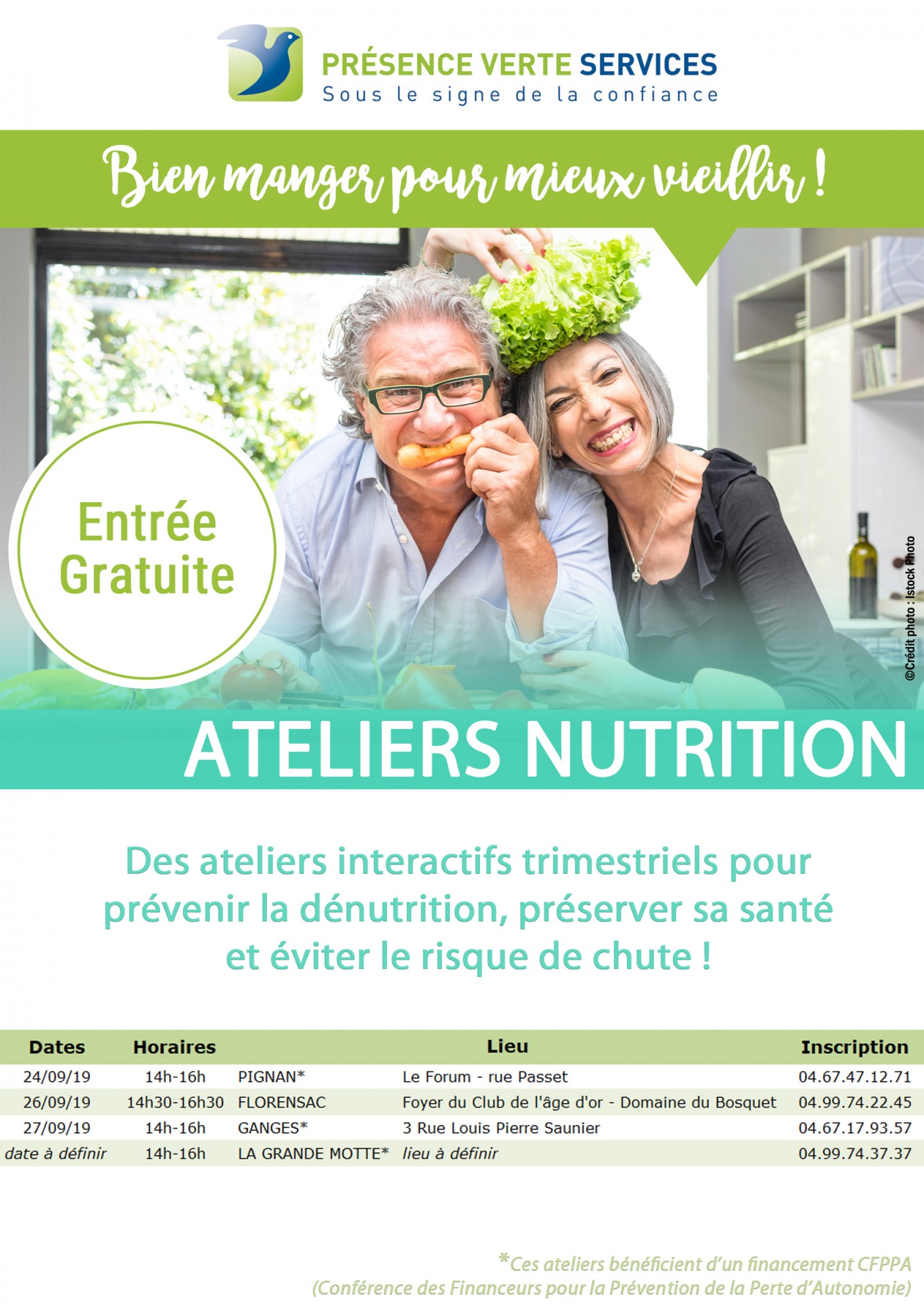 Hérault - Ateliers Prévention Nutrition pour bien-vieillir !