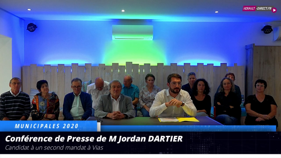 Vias - Municipales 2020 : Conférence de Presse de Jordan Dartier