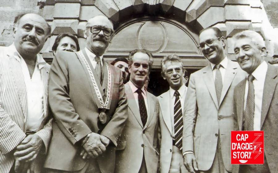 Hérault - Jacques CHIRAC : Quand le maire de PARIS rendait visite au Maire d'AGDE !