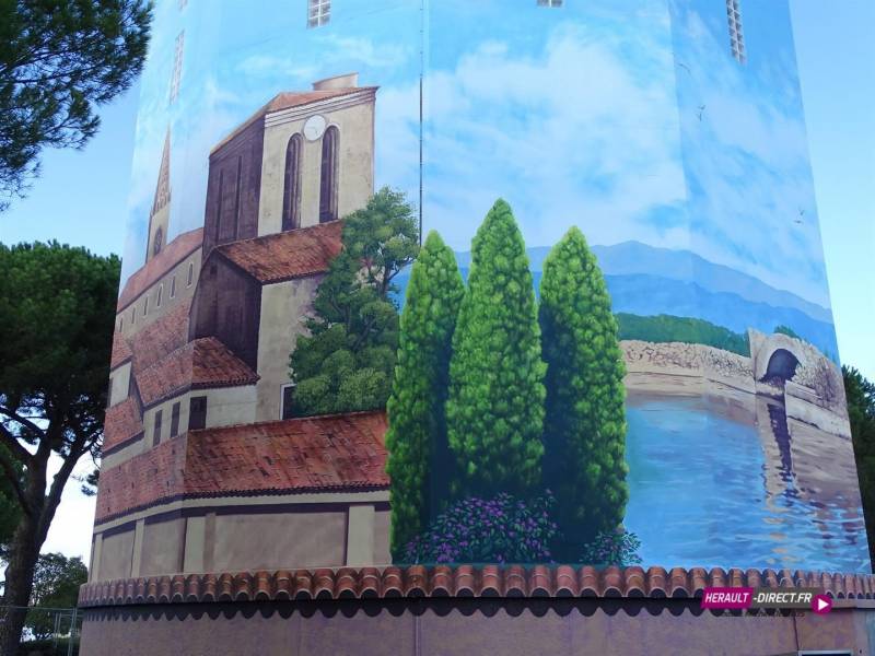 Saint-Thibéry - Le château d'eau se fait tout beau !