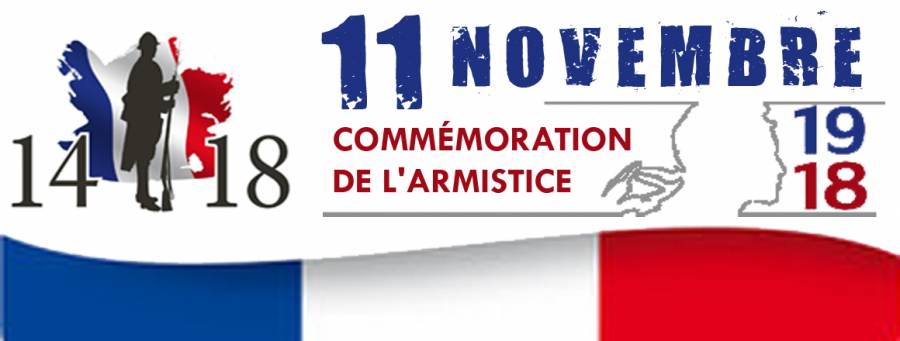 Marseillan - Cérémonie de commémoration de l'Armistice le lundi 11 novembre 2019