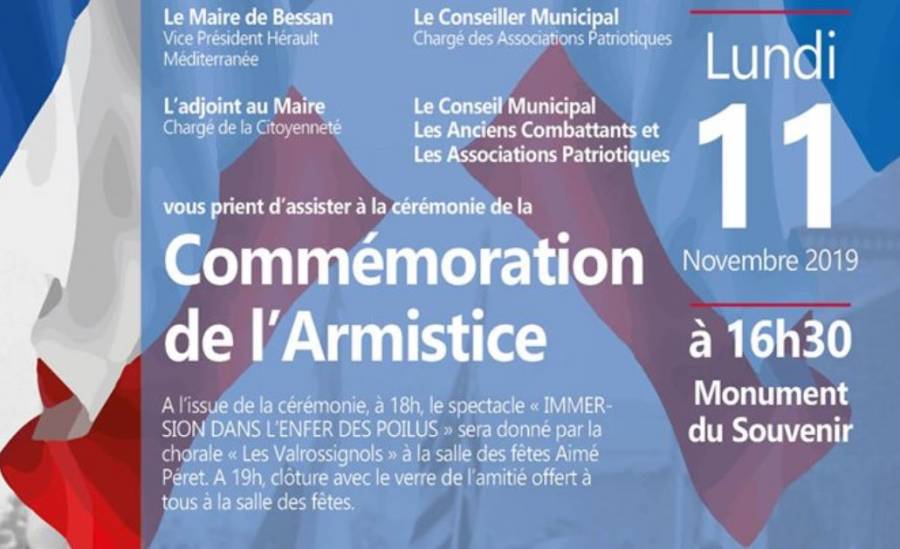 Bessan - Hommage aux Poilus le 11 Novembre