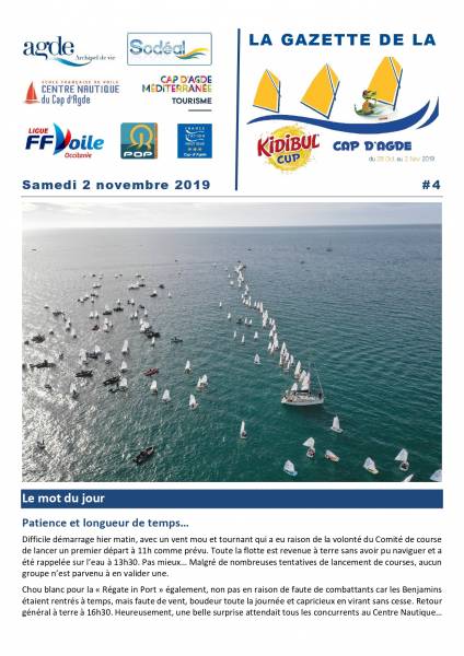 Cap d'Agde - KIDIBUL Cup Cap d'Agde : Gazette n°4