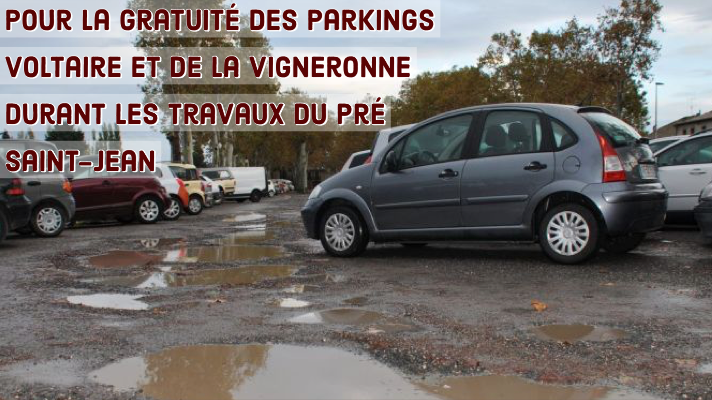 Pézenas - Pour la gratuité des parkings Voltaire et de la Vigneronne durant les travaux du Pré Saint-Jean