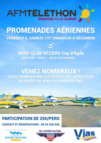 Hérault - Promenades aériennes au profit du Téléthon
