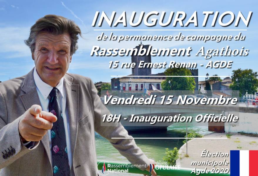 Agde - Inauguration du local de Campagne : Rassemblement National