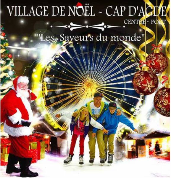 Cap d'Agde - Le marché de Noël du Cap d'Agde s'offre une vrai patinoire à glace.