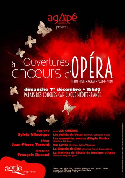 Hérault - « Ouvertures et Chœurs d'Opéras » au Cap d'Agde le dimanche 1er décembre 2019