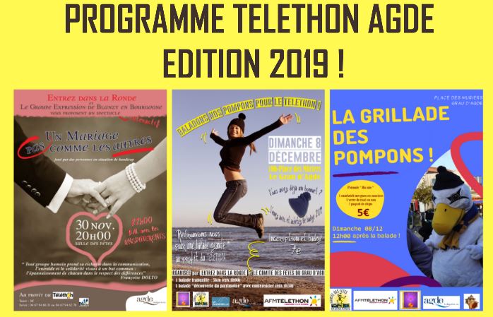 Hérault - Programme du Téléthon 2019