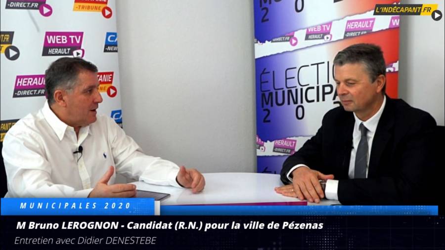 Pézenas - Entretien avec M Bruno LEROGNON Candidat R.N. à Pézenas.