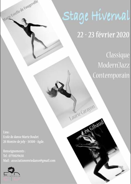 Agde - STAGE HIVERNAL 2020 ENVIE DANSE