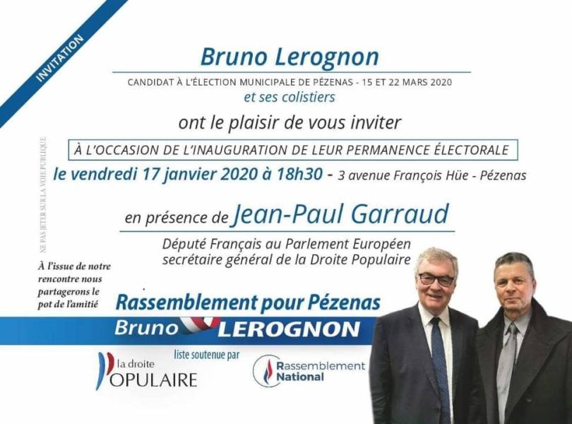Pézenas - Inauguration du local de Campagne rassemblement pour Pézenas