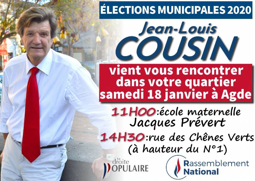 Agde - Jean-Louis Cousin rencontre les Agathois.