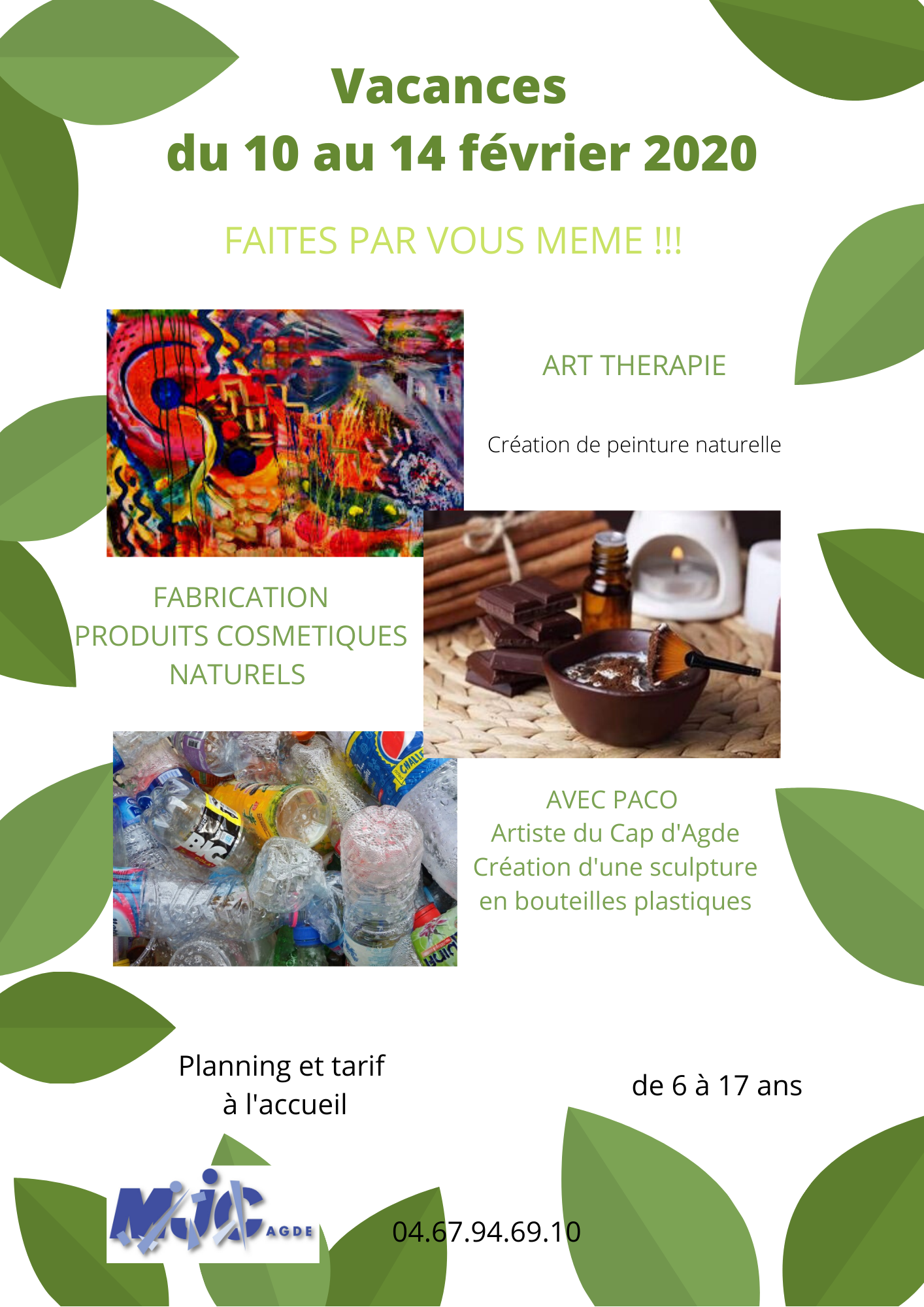 Agde - MJC AGDE - Vacances d'hiver pour les 6 à 16 ans