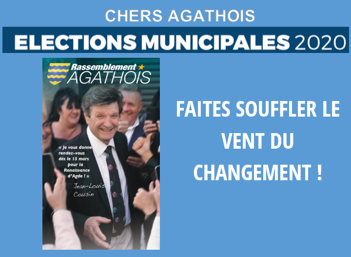 Agde - Faites souffler le vent du changement avec Jean-Louis Cousin tête de liste du Rassemblement Agathois