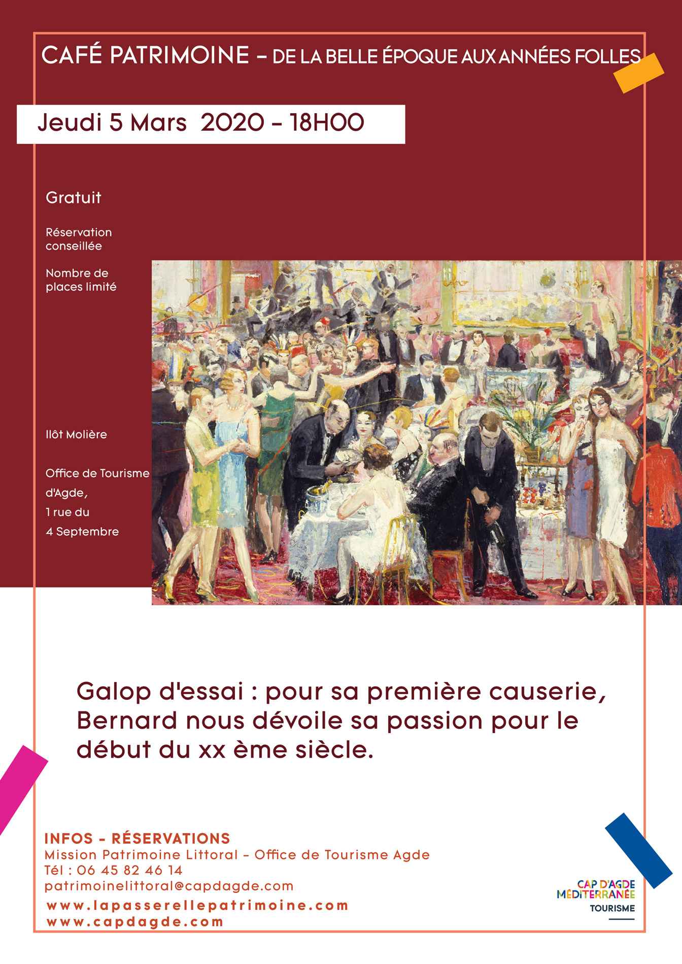 Agde - Café Patrimoine De la Belle Epoque aux Années Folles