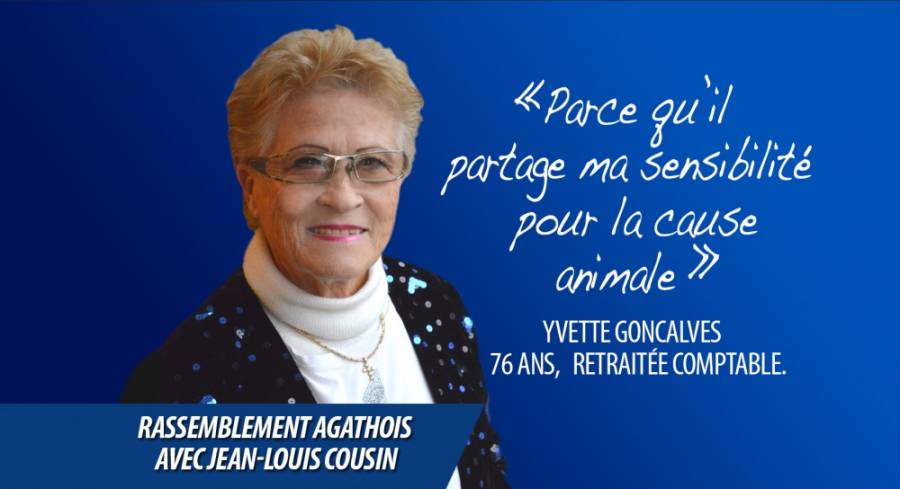 Agde - Yvette Goncalves, soutient Jean-Louis Cousin pour le Rassemblement Agathois