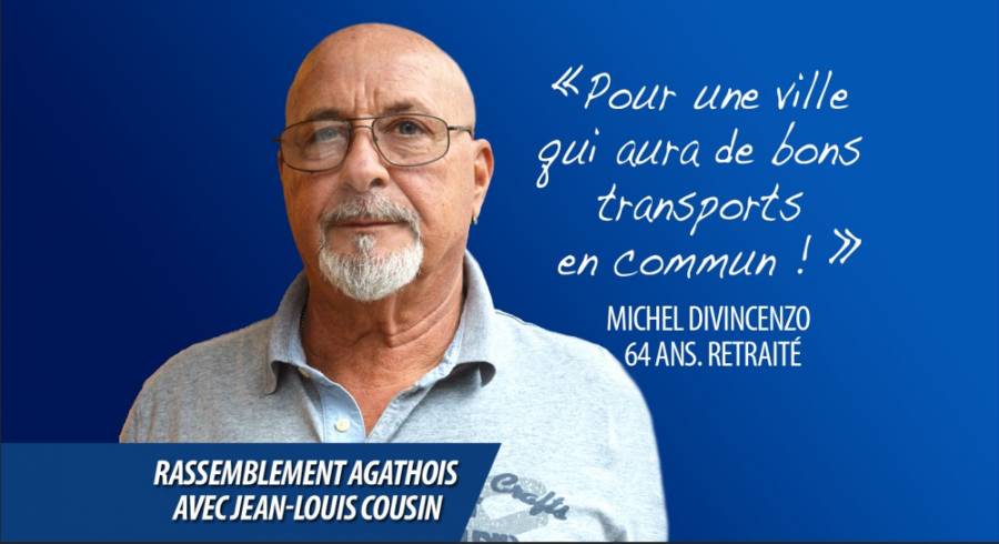Agde - Michel Di Vincenzo rejoint Jean Louis Cousin pour le RASSEMBLEMENT AGATHOIS