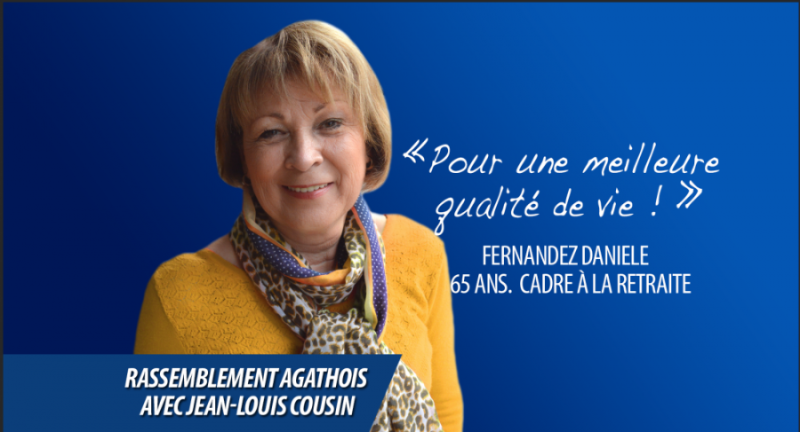 Agde - DANIELE FERNANDEZ , rejoint JEAN LOUIS COUSIN pour la liste RASSEMBLEMENT AGATHOIS