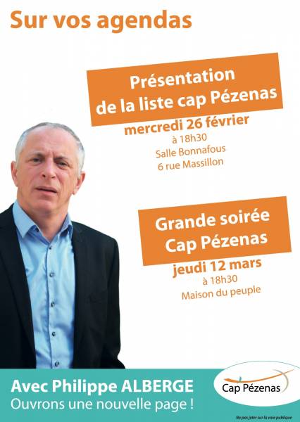 Pézenas - CAP PEZENAS PRESENTE SA LISTE