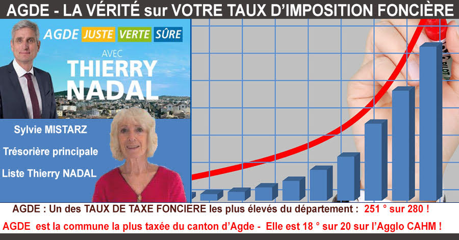 Agde - LA VÉRITÉ sur VOTRE TAUX D'IMPOSITION FONCIÈRE