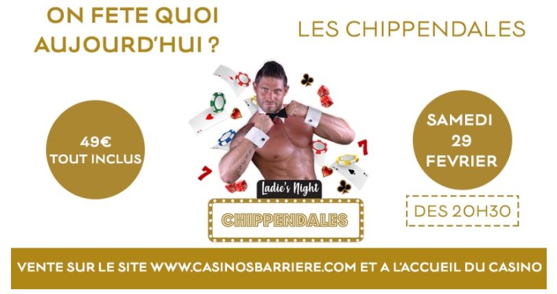 Cap d'Agde - LES CHIPPENDALES SONT DE RETOUR AU CASINO BARRIÈRE CAP D'AGDE