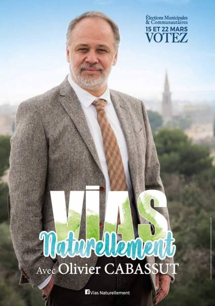 Vias - VIAS NATURELLEMENT : AFFICHE DE CAMPAGNE AVEC OLIVIER CABASSUT