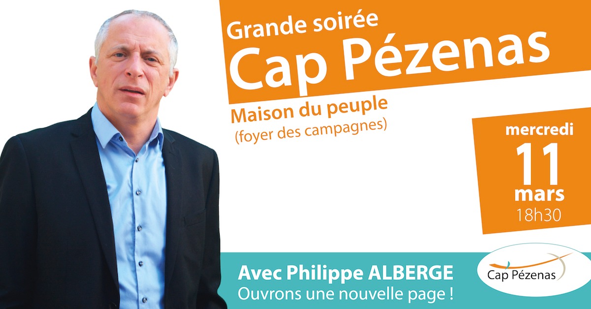 Pézenas - CAP PEZENAS - REUNION PUBLIQUE LE 11 MARS