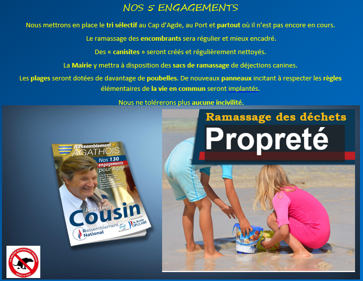 Agde - Avec Jean-Louis Cousin, tête de liste du Rassemblement Agathois, le ramassage des déchets sera différent