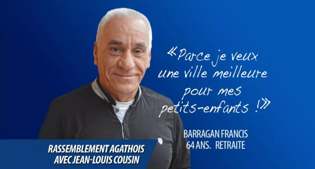 Agde - Francis Barragan, rejoint Jean-Louis Cousin tête de liste du Rassemblement Agathois