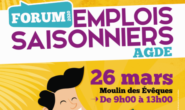Hérault - Forum des emplois saisonniers 2020 350 offres à saisir !