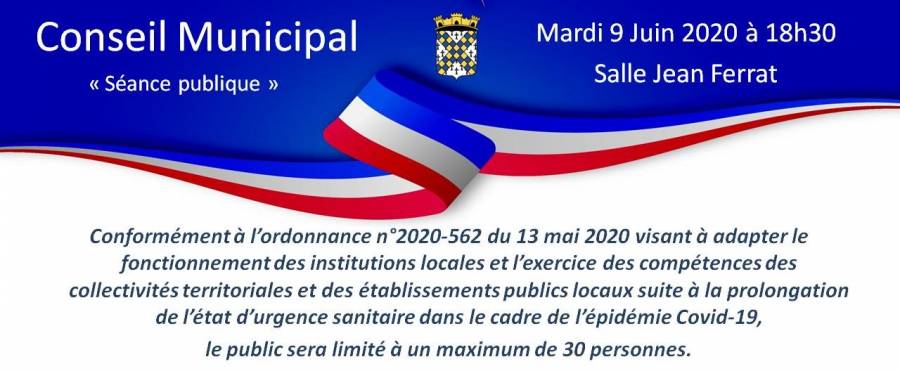 Portiragnes - Prochaine séance publique du Conseil Municipal le MARDI 9 JUIN 2020
