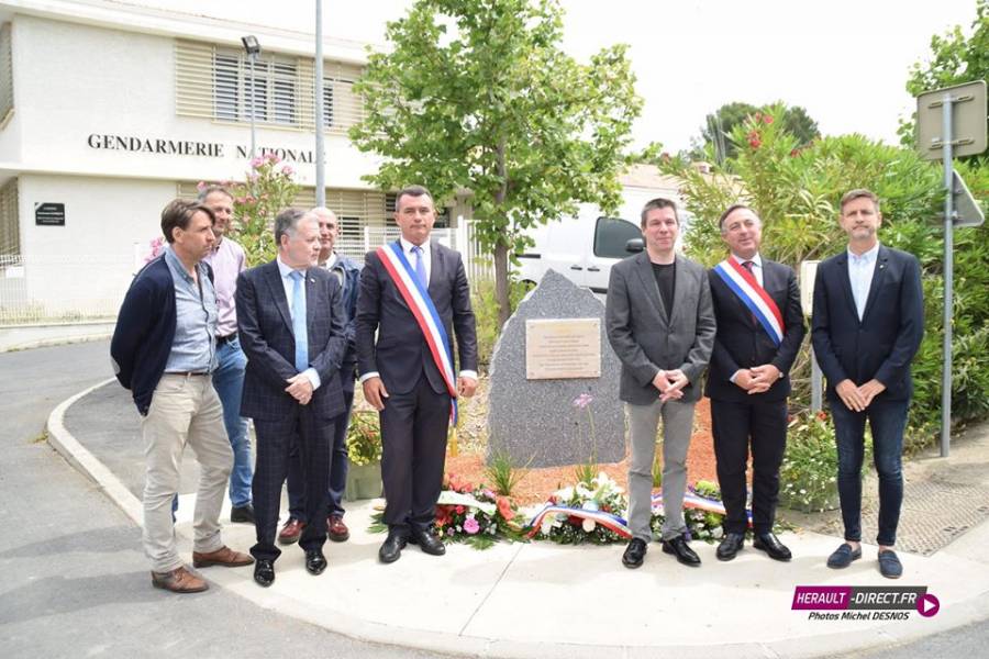 Pézenas - Gilles D'Ettore rend hommage à Jean Baptiste SALVAING et Jessica SCHNEIDER