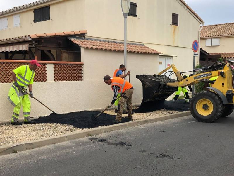 Portiragnes - Réfection des trottoirs - chemin de la Rivierette
