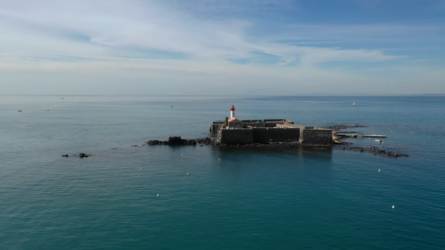 Cap d'Agde - Fort de Brescou : Tournage d'un film sur l'histoire des naufrages maritimes