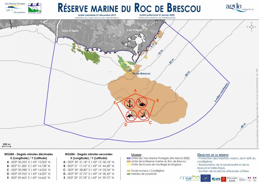 Hérault - Cap d'Agde - La reserve marine du Roc de Brescou vous connaissez ?