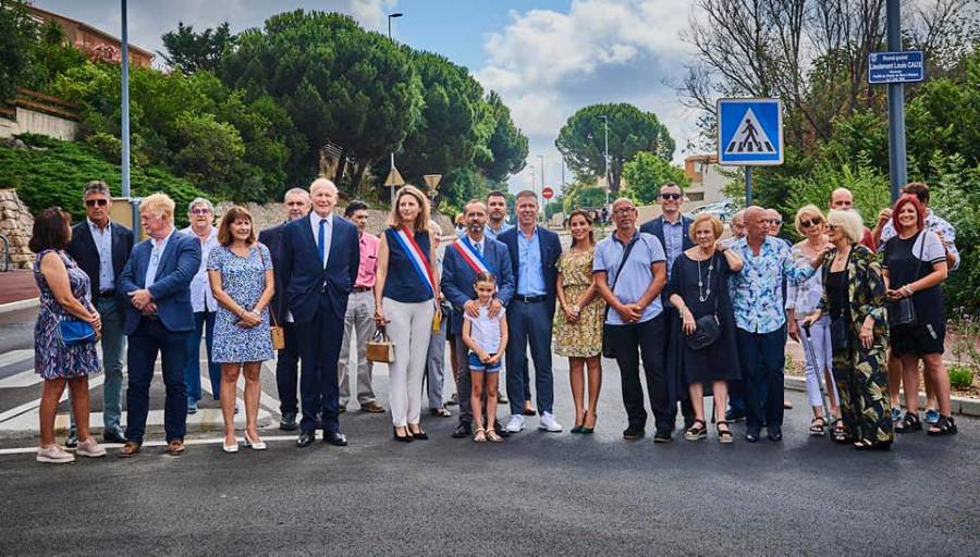Hérault - Béziers - Inauguration du rond-point Louis Caux