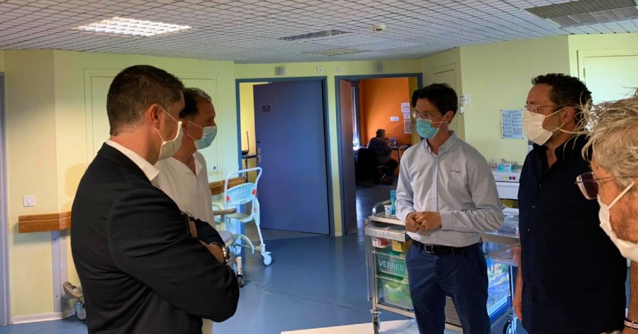 Pézenas - Visite du service de médecine des différents secteurs pour M. Armand Rivière Maire de Pézenas