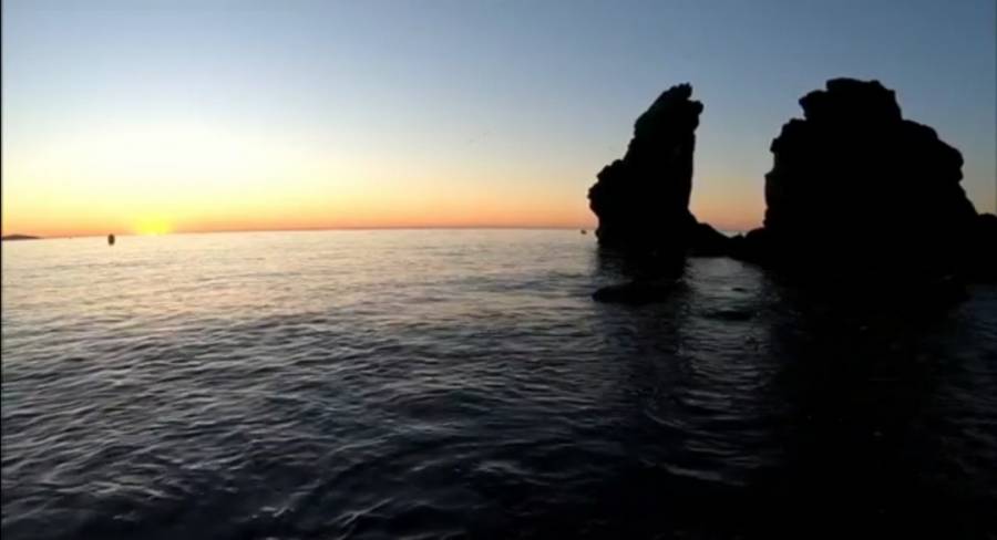 Cap d'Agde - 6H17, lever de soleil sur, et sous, la Grande Conque !