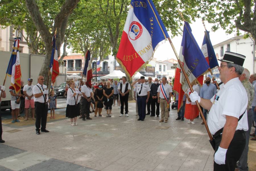 Marseillan - 14 juillet 2020 : pas de défilé, mais une cérémonie restreinte.